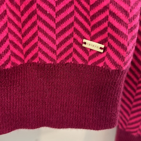 Tommy Hilfiger Women’s SIZE M Button up 100% Pima Cotton Cardigan Pink & Plum - Picture 13 of 13